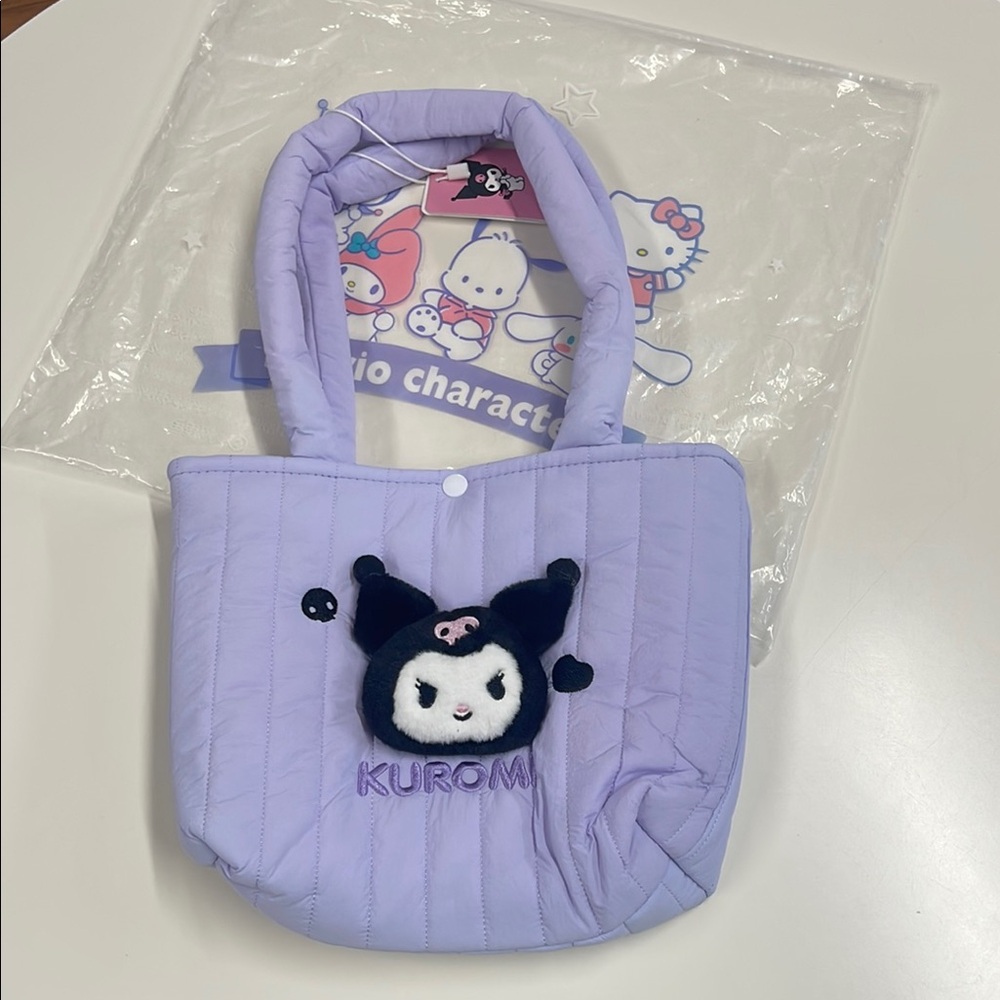 Sanrio Purple Kuromi Tote Bag Plush Accessory